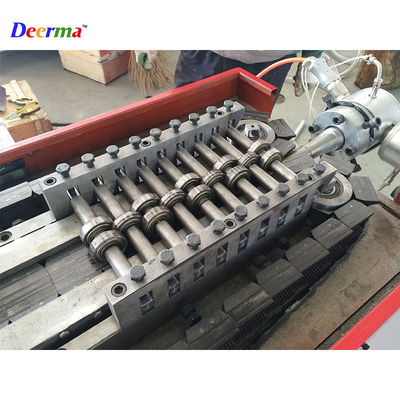35kw Power Automatic PE PP PVC Corrugated Pipe Extrusion Line for Food Shop High Speed Equipment
