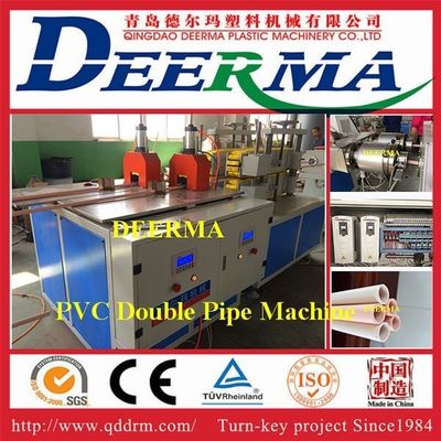 16mm - 40mm PVC Pipe Maker Machine Counter Rotating Conical Twin Screw Extruder
