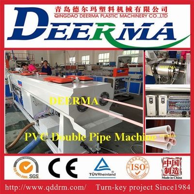 16mm - 40mm PVC Pipe Maker Machine Counter Rotating Conical Twin Screw Extruder