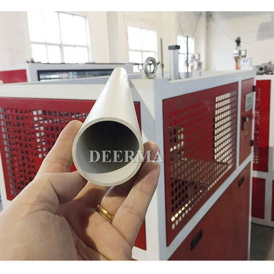 Counter Rotating Twin Screw Extrusion Line 37kw PVC Pipe Manufacturing Machine Customized