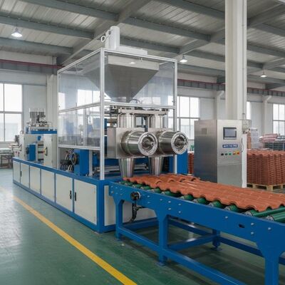 Automatic PVC Roof Tile Production Machine Incorporating Counter-rotating Conical Twin-screw Technology for Roofing Tiles