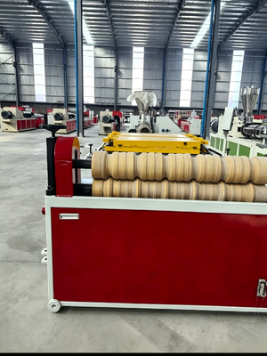 Electrical Heating PVC Roof Tile Machine Designed With Twin Screw Extruder To Produce Glazed Or T Shape Roofing Tile