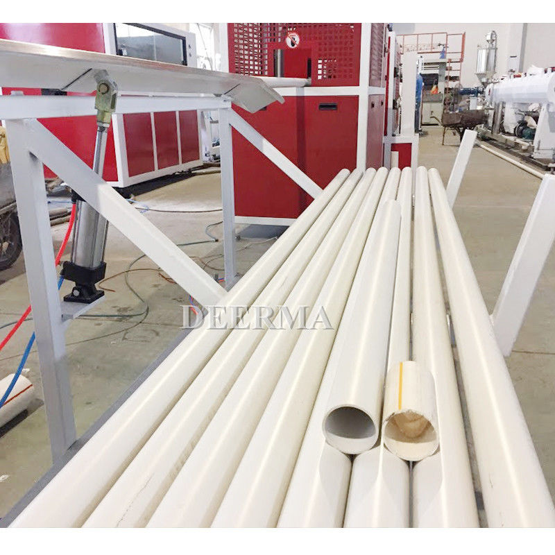 Counter Rotating Twin Screw Extrusion Line 37kw PVC Pipe Manufacturing Machine Customized