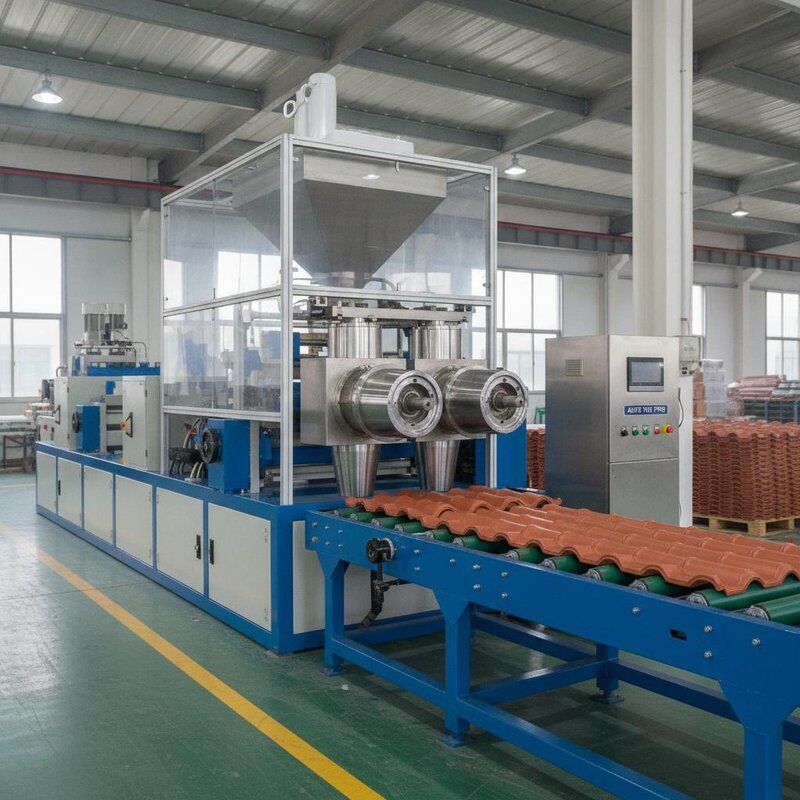 Automatic PVC Roof Tile Production Machine Incorporating Counter-rotating Conical Twin-screw Technology for Roofing Tiles